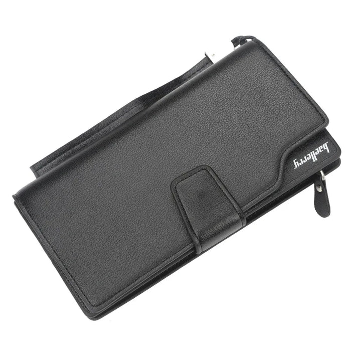 Baellerry portafogli da uomo stile lungo porta carte di alta qualità borsa da uomo con cerniera portafoglio in pelle PU di marca di grande capacità per uomo