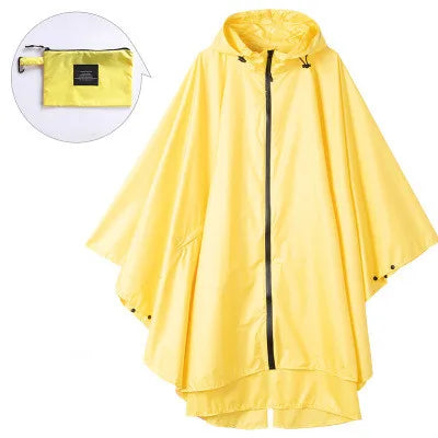 Donna Uomo Poncho Impermeabile Copertura per tenda impermeabile Indossare all'aperto Escursionismo Biker Cappotto antipioggia Giacca con zip Mantello Trench