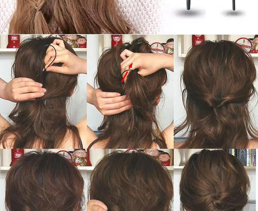 Strumento per lo styling dei capelli in plastica Magic Topsy Tail Treccia per capelli Coda di cavallo Styling Clip Bun Maker per acconciature per ragazze