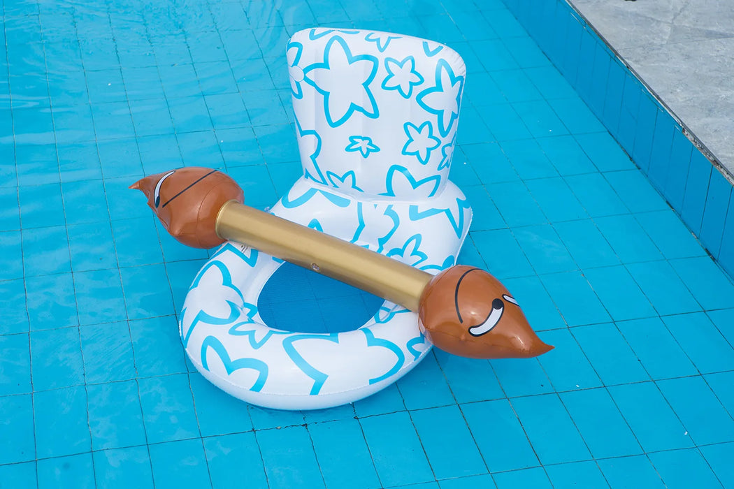 Giostra gonfiabile anello di nuoto piscina galleggiante gioco giocattoli Sport acquatici gioco per bambini forniture per feste per adulti zattera gladiatore