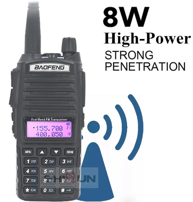 Aggiornamento BaoFeng UV-82 8W Opzionale 5W Baofeng UV 82 Walkie Talkie 10 KM Baofeng 8W Ham Radio 10KM Dual PTT 82HP UV-9R GT-3TP UV-5R