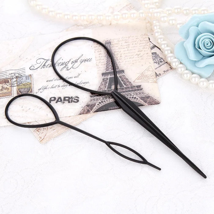 Strumento per lo styling dei capelli in plastica Magic Topsy Tail Treccia per capelli Coda di cavallo Styling Clip Bun Maker per acconciature per ragazze