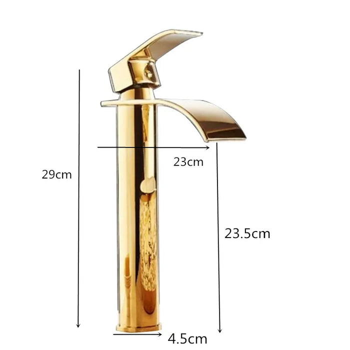 Rubinetto per lavabo rubinetto per cascata in oro e bianco rubinetto per bagno in ottone rubinetto per lavabo da bagno rubinetto per miscelatore rubinetto per lavabo caldo e freddo