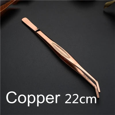 Pinzette per cucina e bar in acciaio inossidabile da 30 cm Pinze per alimenti Cucina Pinzette mediche Strumento da bar
