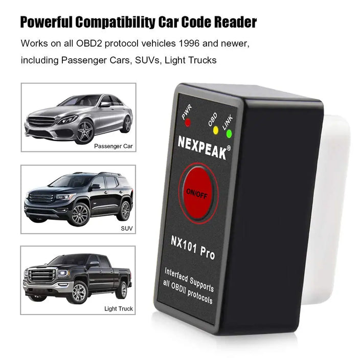 ELM327 v 1 5 OBD2 Scanner muslimbluetooth ELM 327 NEXPEAK NX101 strumento diagnostico per auto per lettore di codici Android Vgate Icar2