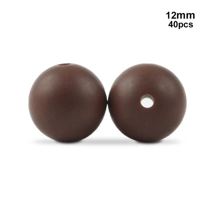 LOFCA 40 pz 12mm Perle di Silicone Dentizione Masticare Perline Food Grade Massaggiagengive Collana BPA Libero Gioielli Fai Da Te Bambino Massaggiagengive Giocattolo Ciuccio