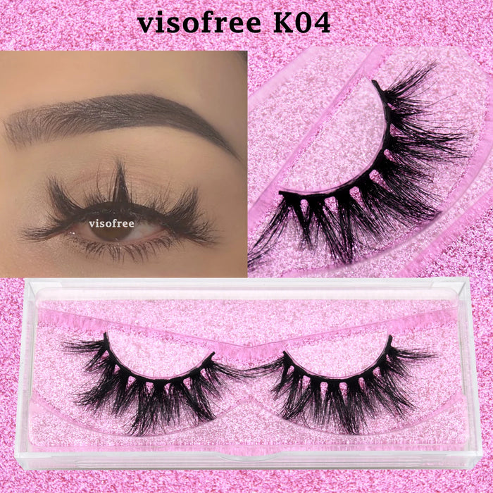 Ciglia Visofree Ciglia di visone 3D volume naturale fatto a mano ciglia morbide estensione ciglia lunghe ciglia di visone reale per il trucco E01