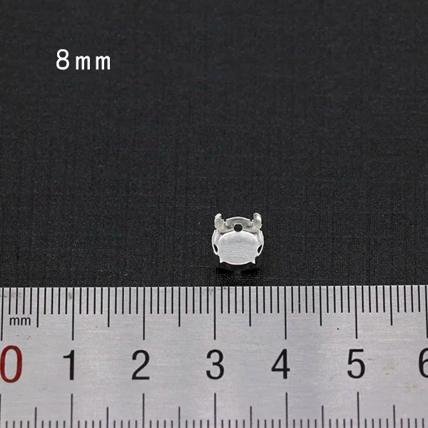 30p Base vuota da cucire su strass Gioielli in cristallo sfaccettato Artiglio vuoto placcato argento per accessori per indumenti in pietra Link 1
