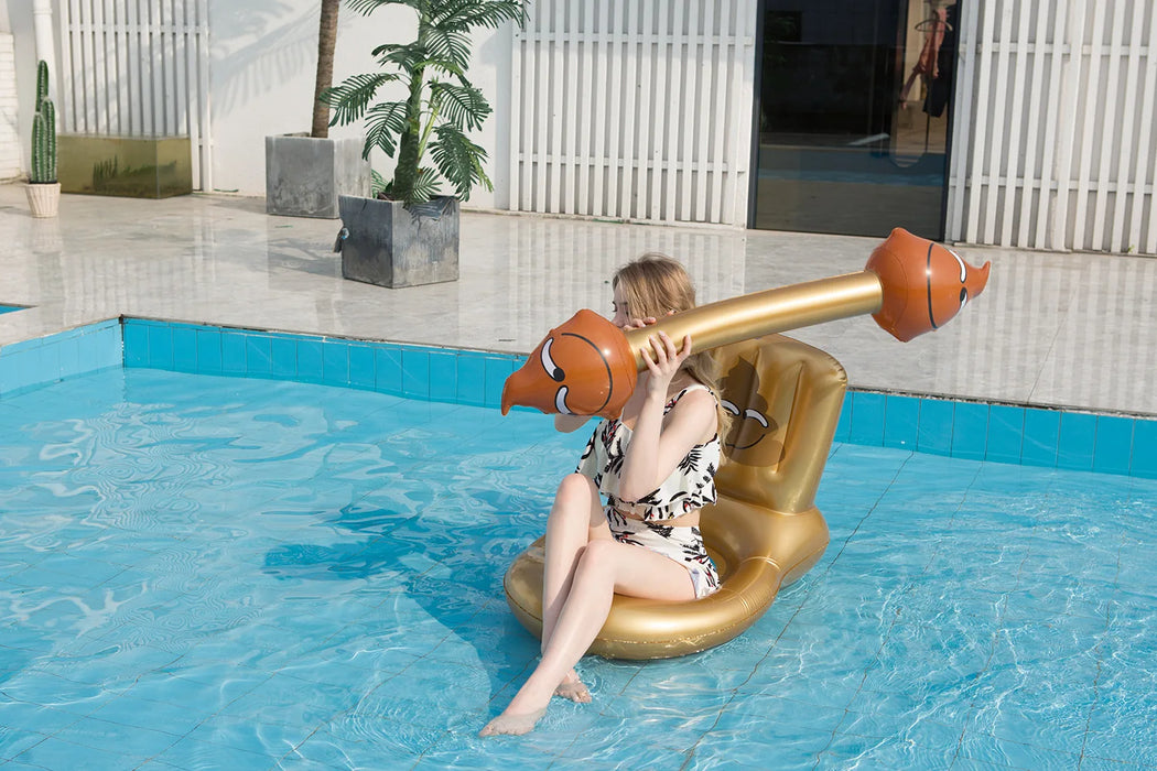 Giostra gonfiabile anello di nuoto piscina galleggiante gioco giocattoli Sport acquatici gioco per bambini forniture per feste per adulti zattera gladiatore