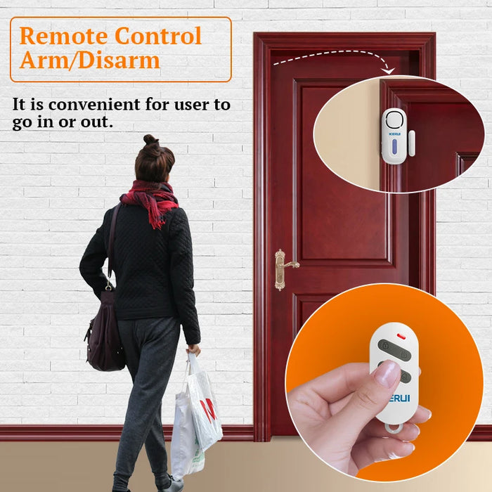 KERUI 120DB Wireless Porta/Finestra Ingresso Sicurezza Sensore Antifurto Allarme PIR Magnetico Smart Home Garage Sistema di Controllo Remoto Led