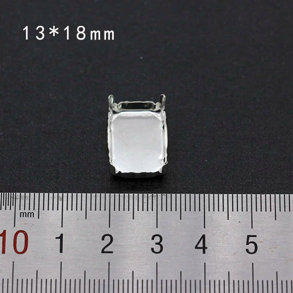 30p Base vuota da cucire su strass Gioielli in cristallo sfaccettato Artiglio vuoto placcato argento per accessori per indumenti in pietra Link 1