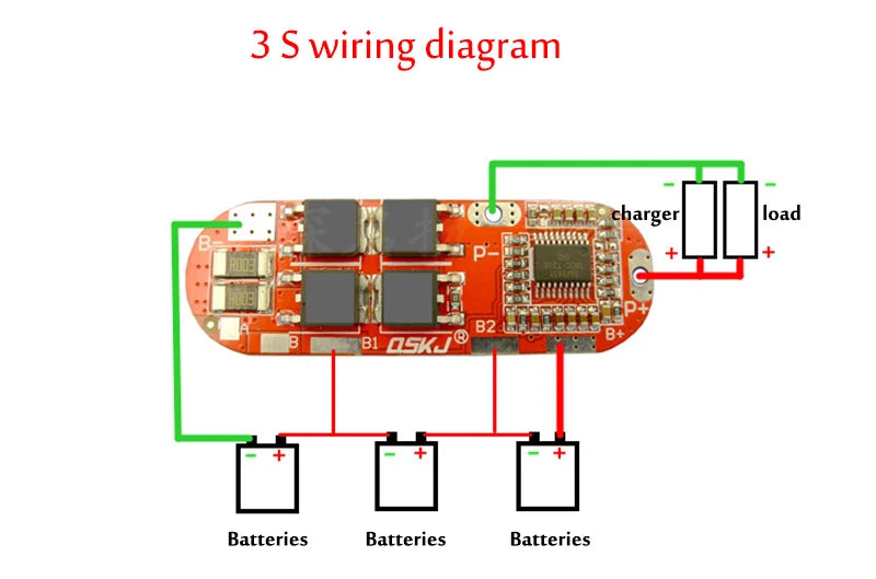 1S/2S/3S/4S/5S Li-Ion 18650 Caricabatteria al litio Modulo cella Lipo PCB BMS Scheda di protezione per motore di perforazione con bilanciamento