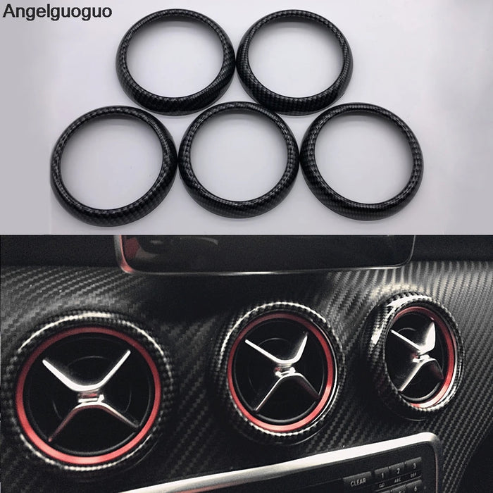 AngelguoguoCar Finestra di vetro ascensore button Trim Copertura autoadesivo per Mercedes Benz A/B/C(W204)/E(W212)/GLA /CLA/ GLK/ GLE-classe