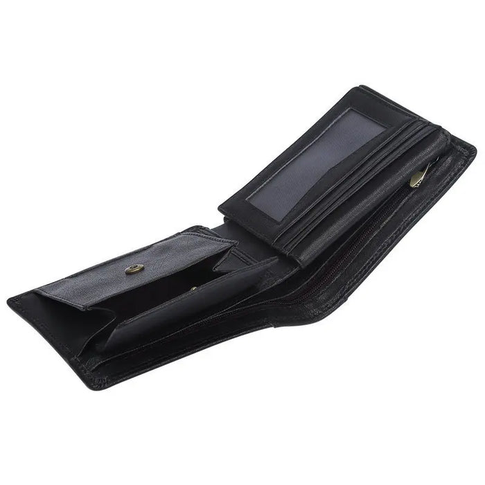 Portafogli da uomo in vera pelle di mucca con tasca portamonete portafoglio da uomo Vintage con blocco RFID portafoglio da uomo in vera pelle con porta carte