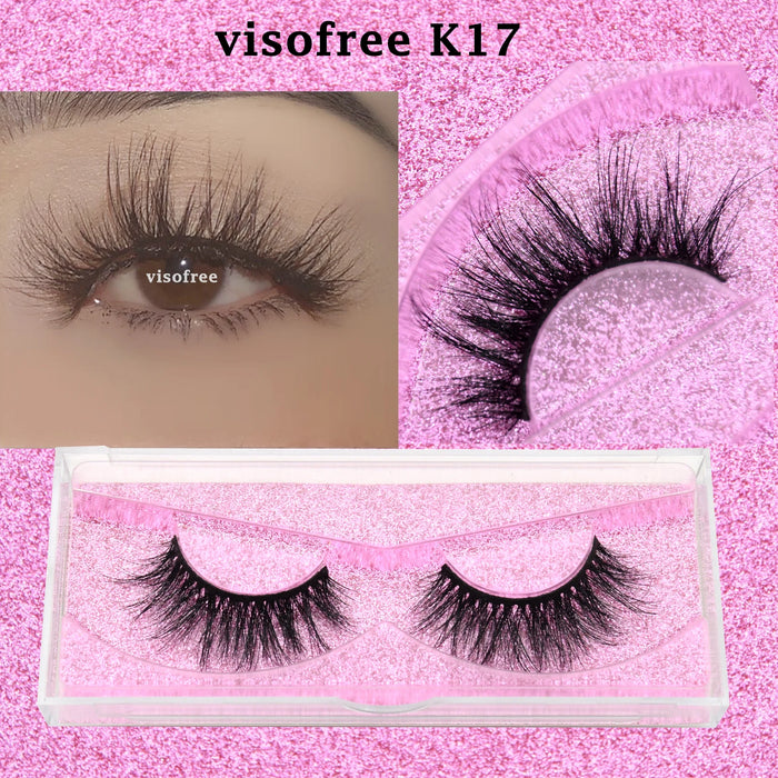 Ciglia Visofree Ciglia di visone 3D volume naturale fatto a mano ciglia morbide estensione ciglia lunghe ciglia di visone reale per il trucco E01