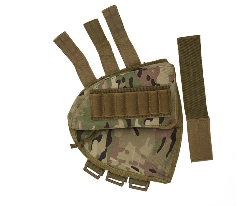 Tattico Muti-funzionale Caccia Cerniera Fucile Buttstock Pack Borsa Guancia Pad Resto Shell Mag Munizioni Pouch Pocket Magazine Bandoliera