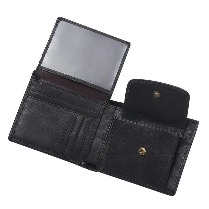 Portafogli da uomo in vera pelle di mucca con tasca portamonete portafoglio da uomo Vintage con blocco RFID portafoglio da uomo in vera pelle con porta carte