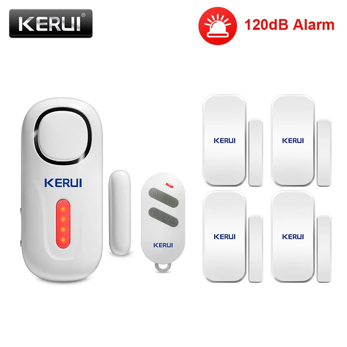 KERUI 120DB Wireless Porta/Finestra Ingresso Sicurezza Sensore Antifurto Allarme PIR Magnetico Smart Home Garage Sistema di Controllo Remoto Led