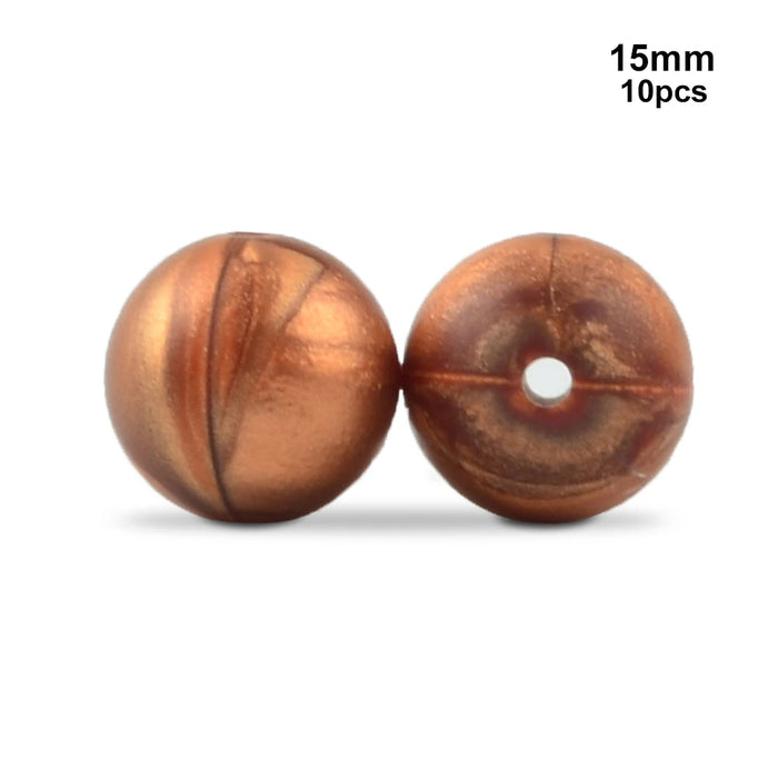 LOFCA 10 pz 15mm Perline Dentizione In Silicone 15mm Massaggiagengive Collana di Allattamento Del Bambino Ciuccio Clip Igiene Orale BPA Libero Commestibile Colorato