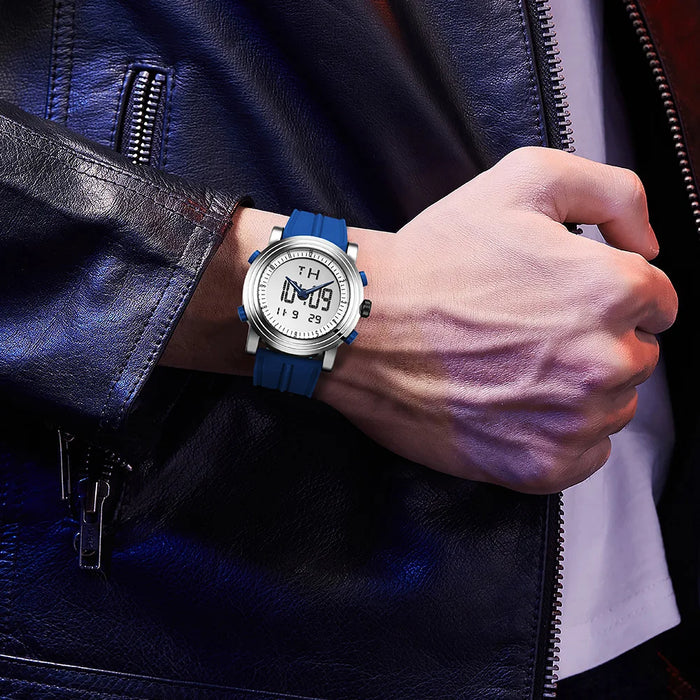 SINOBI orologi sportivi da uomo doppio Display analogico digitale LED orologi da polso al quarzo elettronici da uomo orologio impermeabile multifunzionale