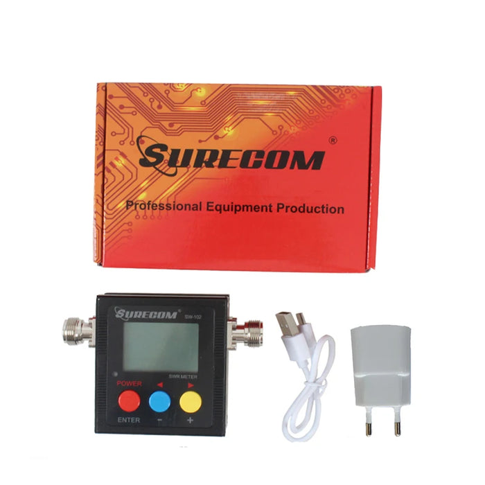 VHF/UHF di Digital di SURECOM 125-525 Mhz del tester di SWR di potere SW-102 per la Radio bidirezionale SW102