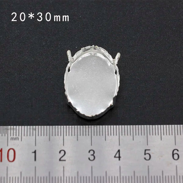 30p Base vuota da cucire su strass Gioielli in cristallo sfaccettato Artiglio vuoto placcato argento per accessori per indumenti in pietra Link 1