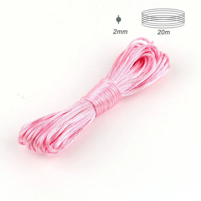 TYRY.HU 20-80 metri Collana masticabile per bambini Accessori 1.5mm/2mm/2.5mm Cavo in nylon di seta satinata per catena ciuccio per bambini Strumenti fai da te