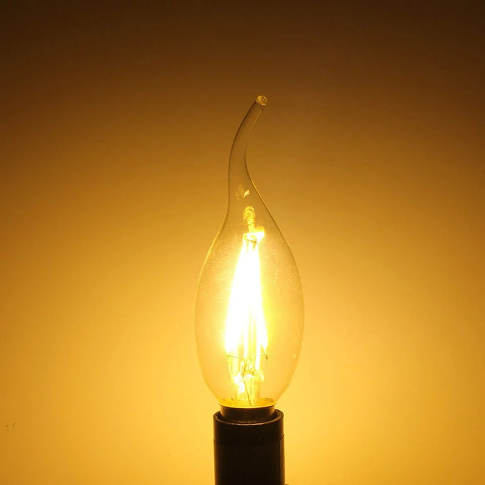 10 pz Lampadina A LED E14 4 W/6 W Dimmerabile Edison Retro Filamento a lume di candela AC220V C35 Bianco caldo/freddo Lampada a risparmio energetico da 360 gradi