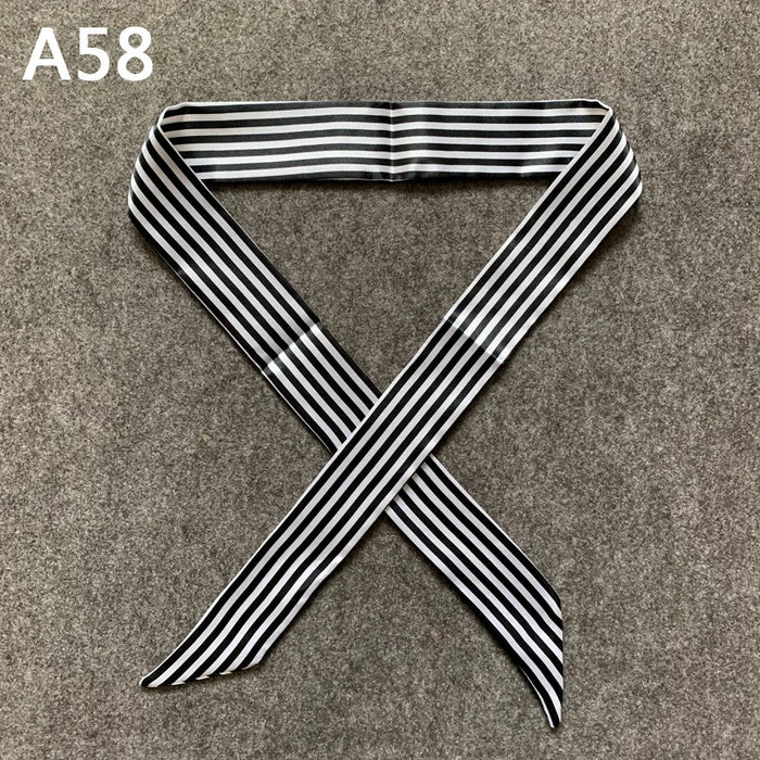 Nuova seta piccola donna moda sciarpa borse per capelli maniglia decorazione cravatta multifunzione nastro a mano sciarpa 4 * 100 cm M30