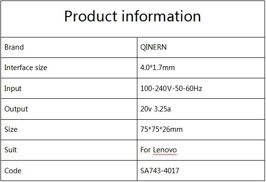 20V 3.25A 65W 4.0*1.7mm AC Caricatore Del Computer Portatile Per Lenovo IdeaPad 330s 320 100-15 B50-10 YOGA 710 510-14ISK Redmibook 14 13 Adattatore