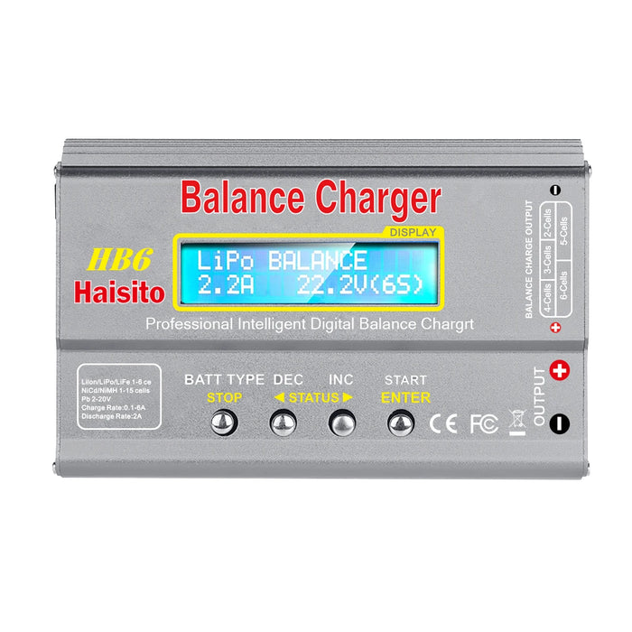Caricabatteria multifunzione IMAX B6 80W per Lipo Li-ion LiFe NiMh Ni-Cd PB RC Balance Scaricatore + Adattatore 15V 6A Opzionale