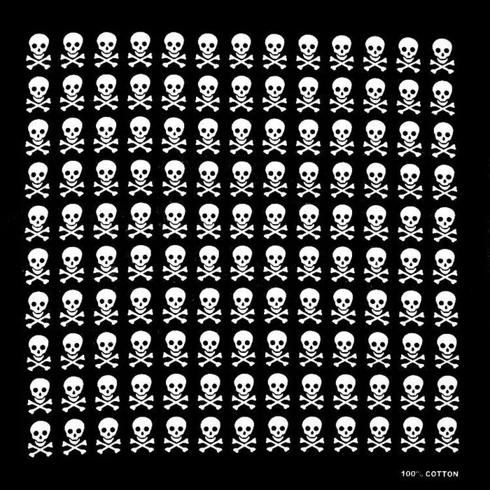 Nuovo Design Moda Hip Hop 100% Cotone Teschio Bandana Sciarpa Quadrata Nero Paisley Fascia per Bicicletta per Donne/Uomini/Ragazzi/Ragazze