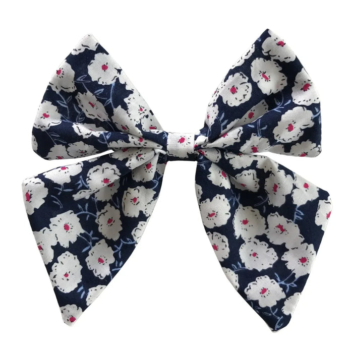 Fiocchi per capelli in cotone e lino Boutique Fermagli per capelli Neonate Donne Grandi mollette per fiocco da marinaio Fermagli per capelli Accessori per capelli Copricapo
