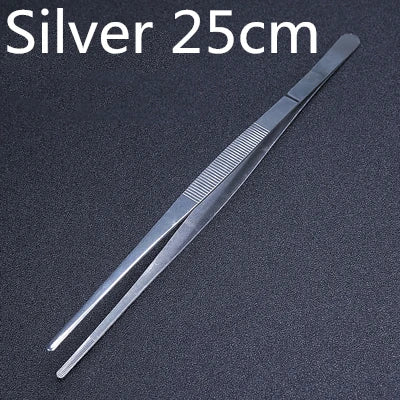 Pinzette per cucina e bar in acciaio inossidabile da 30 cm Pinze per alimenti Cucina Pinzette mediche Strumento da bar