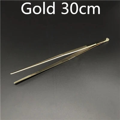 Pinzette per cucina e bar in acciaio inossidabile da 30 cm Pinze per alimenti Cucina Pinzette mediche Strumento da bar