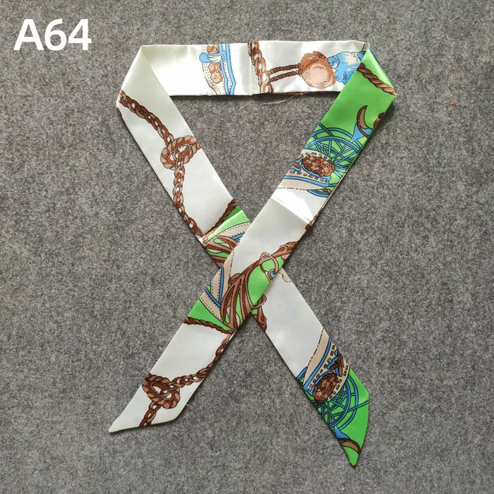 Nuova seta piccola donna moda sciarpa borse per capelli maniglia decorazione cravatta multifunzione nastro a mano sciarpa 4 * 100 cm M30