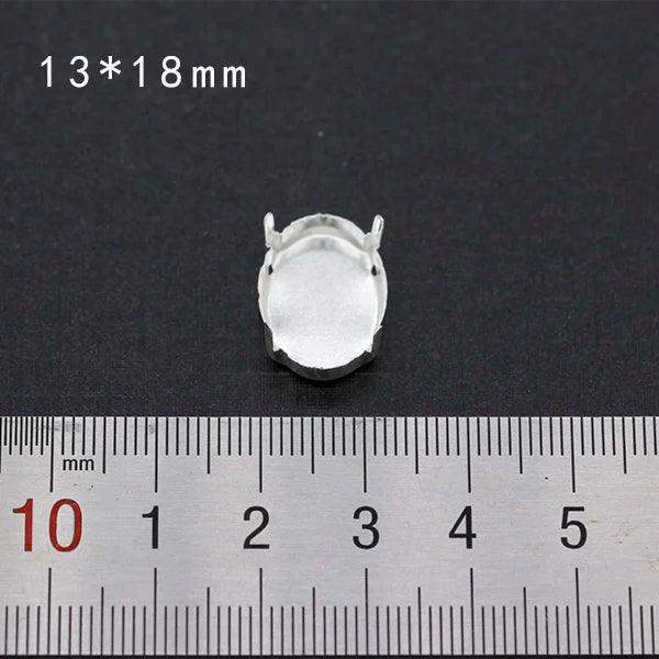 30p Base vuota da cucire su strass Gioielli in cristallo sfaccettato Artiglio vuoto placcato argento per accessori per indumenti in pietra Link 1