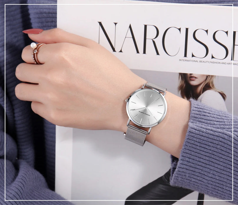 Drop Shipping A++++ Cinturino in acciaio inossidabile di qualità Movimento al quarzo giapponese Orologio da polso di lusso da donna completamente in oro rosa impermeabile