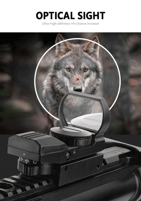 Hot 20mm Rail Cannocchiale da puntamento Ottiche da caccia Olografico Red Dot Sight Reflex 4 Reticolo Scope Collimatore Sight