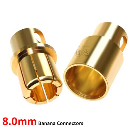 10 paia/lotto 2.0/3.0/3.5/4.0/5/5.5/6/6.5/8mm Gold Bullet Banana connettori spina per Lipo batteria RC ESC motore accessori fai da te giocattolo