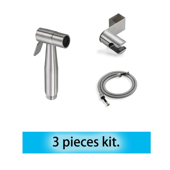 Set di spruzzatori per bidet portatili per wc rubinetto per Bidet a mano in acciaio inossidabile per bagno spruzzatore a mano soffione doccia autopulente