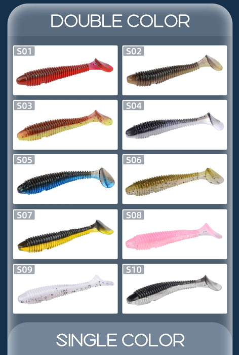 Hy Swing Impact FAT Fishing Lures 75mm 85mm 180mm Paddle Tail esche Wobbler Fishing soft Lure per bass Silicone Bait
