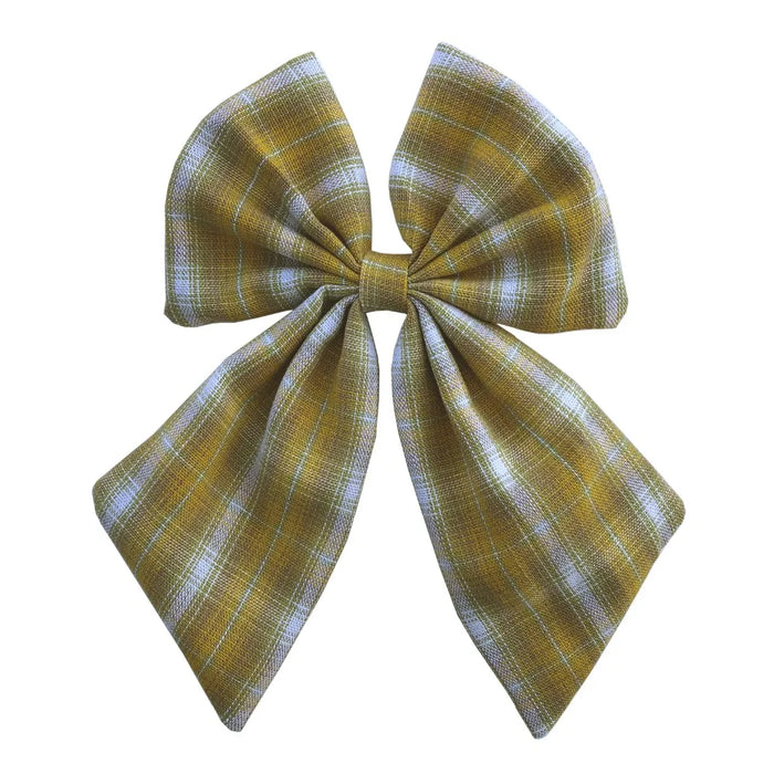 Fiocchi per capelli in cotone e lino Boutique Fermagli per capelli Neonate Donne Grandi mollette per fiocco da marinaio Fermagli per capelli Accessori per capelli Copricapo