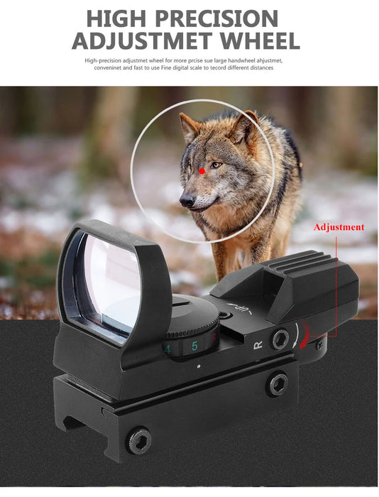 Hot 20mm Rail Cannocchiale da puntamento Ottiche da caccia Olografico Red Dot Sight Reflex 4 Reticolo Scope Collimatore Sight