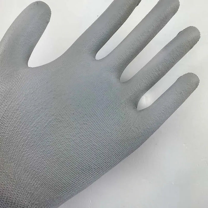 Guanti da lavoro protettivi antistatici bianchi da 24 pezzi/12 paia con fodera in maglia di nylon immersa in PU sul palmo