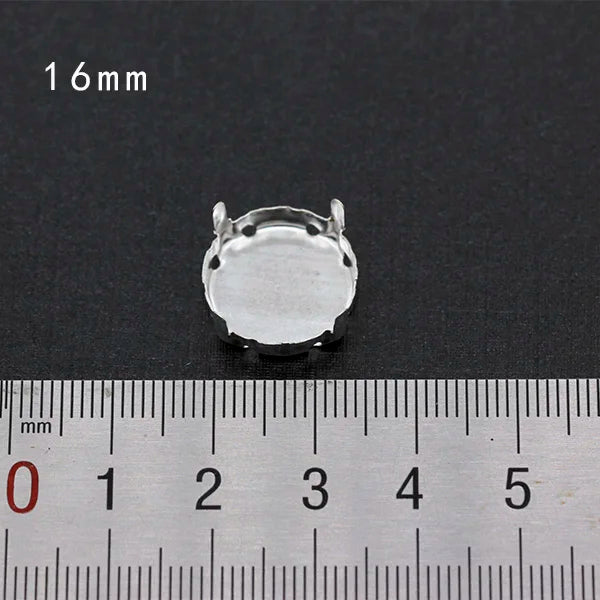 30p Base vuota da cucire su strass Gioielli in cristallo sfaccettato Artiglio vuoto placcato argento per accessori per indumenti in pietra Link 1
