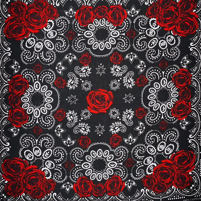 Nuovo Design Moda Hip Hop 100% Cotone Teschio Bandana Sciarpa Quadrata Nero Paisley Fascia per Bicicletta per Donne/Uomini/Ragazzi/Ragazze