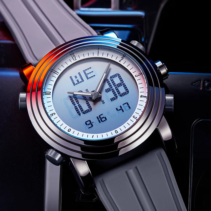 SINOBI orologi sportivi da uomo doppio Display analogico digitale LED orologi da polso al quarzo elettronici da uomo orologio impermeabile multifunzionale