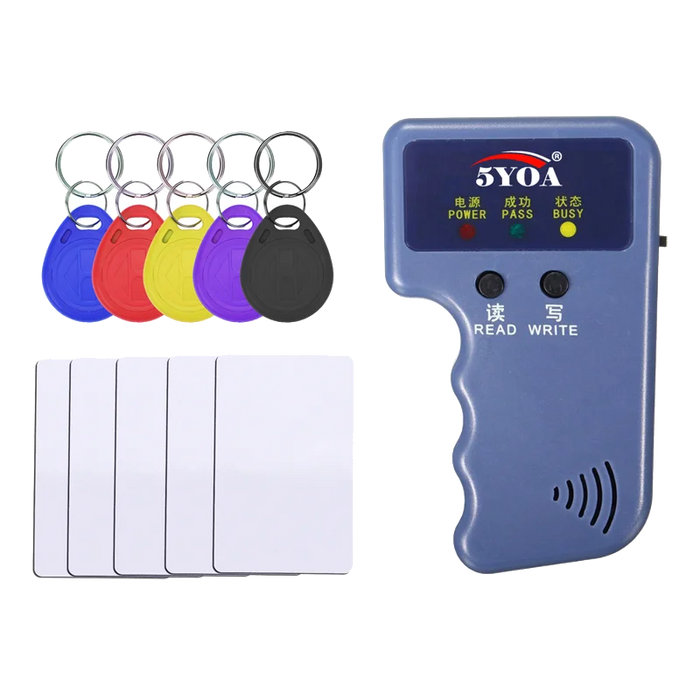 Lettore di schede duplicatore RFID 125KHz EM4100 Copiatrice Scrittore Programmatore video T5577 ID riscrivibile Portachiavi EM4305 Tag Card