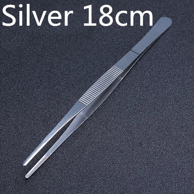Pinzette per cucina e bar in acciaio inossidabile da 30 cm Pinze per alimenti Cucina Pinzette mediche Strumento da bar